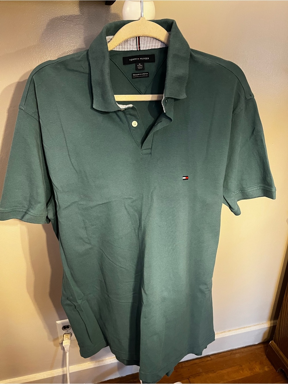 Tommy Hilfiger Men's Regular Fit Stretch Polo Shirt Size XL Green